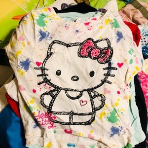 Cute Hello kitty top with pod of color
